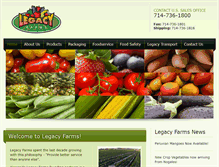 Tablet Screenshot of legacyproduce.com